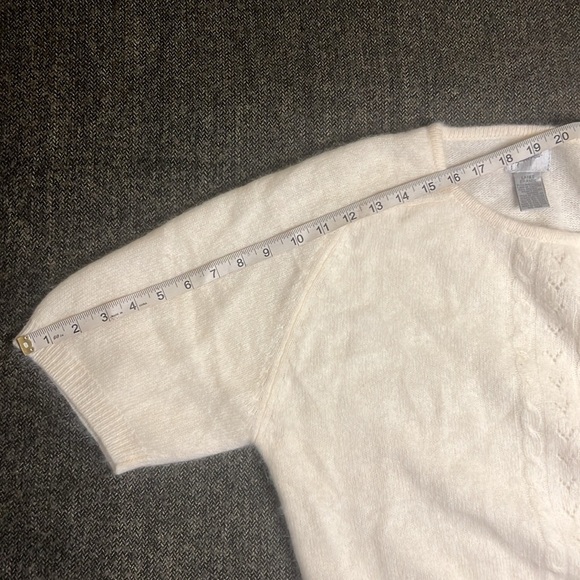 Jacqueline Ferrar Vintage Lambswool Rabbit Angora Shirt Sleeve Sweater EUC - Picture 7 of 11